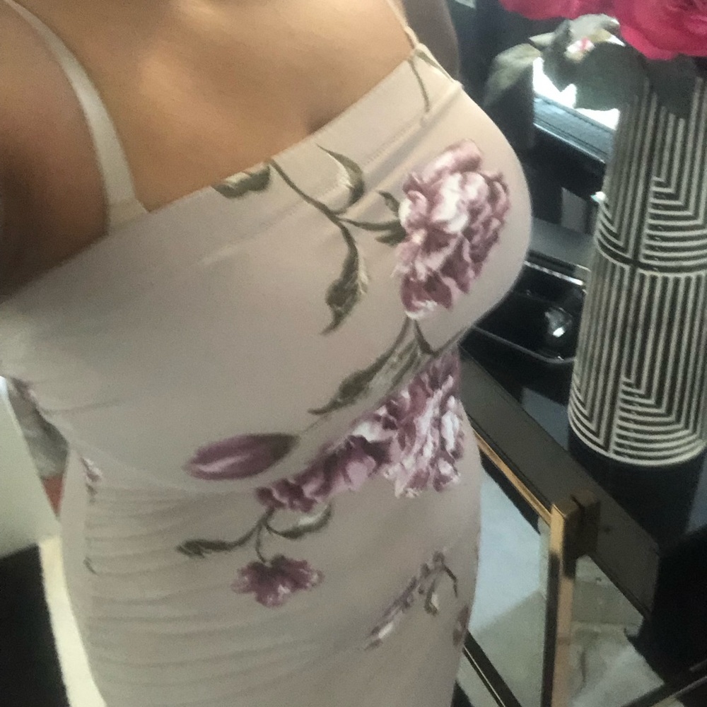 Floral body-con midi dress